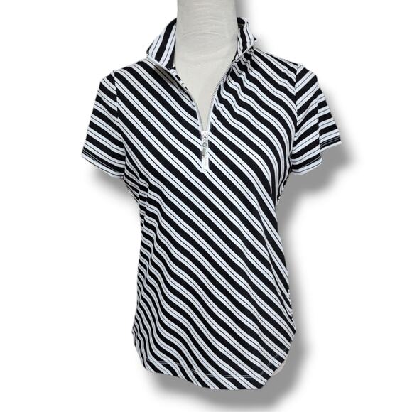 Weekends by Chico Striped Tennis Top - Picture 1 of 4